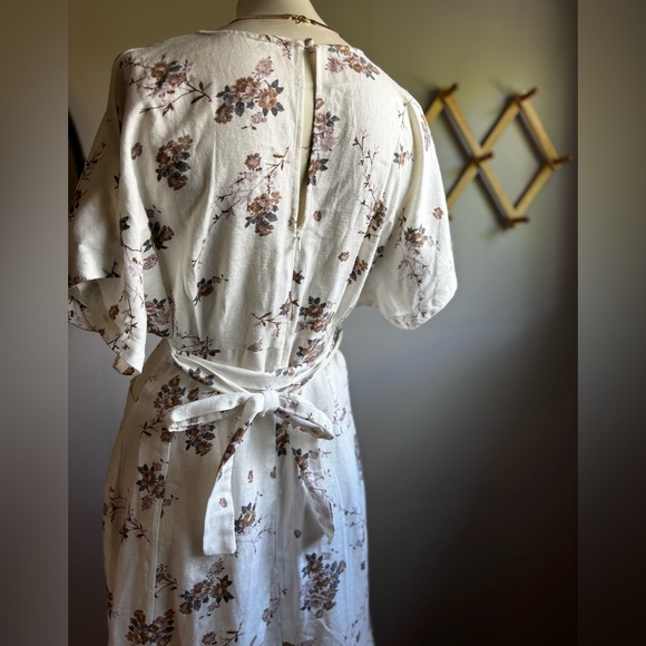 Mango Floral Button-Down White Dress - Picture 2 of 4